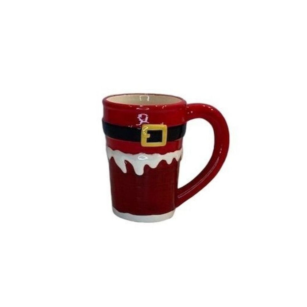 Cracker Barrel Santa‎ Claus Ceramic Christmas Centerpiece Red 5"